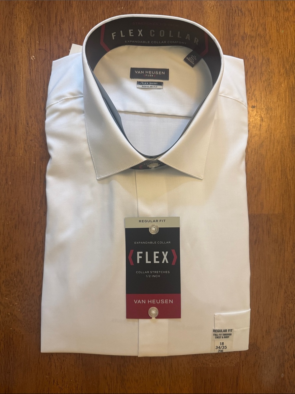 Van Heusen White Flex Collar Dress Shirt